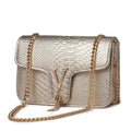 Stone Pattern Handbag Crocodile Leather Crossbody Bags