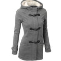 Women's Zipper Hooded Coat Long Trench