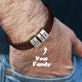 Engrave Polished Customized Leather Bracelets