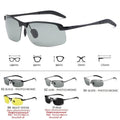 Rimless Photochromic Polarized Sunglasses
