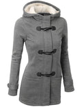 Women's Zipper Hooded Coat Long Trench