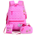 3pcs/Set Children Teenagers Girls Printing School Backpack