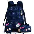 3pcs/Set Children Teenagers Girls Printing School Backpack