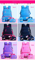 3pcs/Set Children Teenagers Girls Printing School Backpack