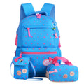 3pcs/Set Children Teenagers Girls Printing School Backpack