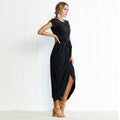 New Elegant Summer Fashion O-Neck Split Dress