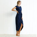 New Elegant Summer Fashion O-Neck Split Dress