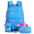 3pcs/Set Children Teenagers Girls Printing School Backpack
