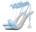 New Summer Fashion Design Weave Transparent Strange High Heels Sandals