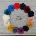 12pcs accFabric Flower Brooch, Lapel Pins