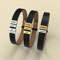 Engrave Polished Customized Leather Bracelets