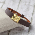 Engrave Polished Customized Leather Bracelets