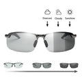 Rimless Photochromic Polarized Sunglasses