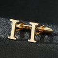 High Quality Gold A-Z Cufflinks for Men's Luxury Shirt CuffLinks