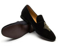 Velvet Embroidery Luxury Brand Rivet Formal Party Wedding Shoes Slip On Loafers