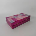 Pearl Hot Rose Pink Plaid Acrylic Evening Clutch Bags