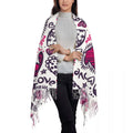 Women Scarf Abstract Love Pattern Valentine's Winter Shawls