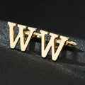 High Quality Gold A-Z Cufflinks for Men's Luxury Shirt CuffLinks