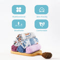 100% Cotton Elinfant 5pcs Gift Set Bamboo Muslin Bib Burp Cloth