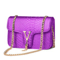 Stone Pattern Handbag Crocodile Leather Crossbody Bags