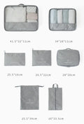 8/7 pcs Set Travel Organizer Storage Bags Suitcase