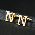 High Quality Gold A-Z Cufflinks for Men's Luxury Shirt CuffLinks