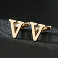 High Quality Gold A-Z Cufflinks for Men's Luxury Shirt CuffLinks