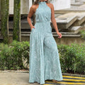 Halter Neck Long Summer Jumpsuit