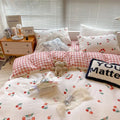 Cute Printed Duvet Cover Sets with Flat Sheets Pillowcases