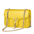 Stone Pattern Handbag Crocodile Leather Crossbody Bags