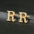 High Quality Gold A-Z Cufflinks for Men's Luxury Shirt CuffLinks