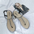 New Flat Bling Clip T-type Fashion Buckle Beach Ladies Sandals