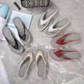 New Summer Fashion Metal Button Slides Wedge Beach Sandals