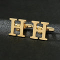 High Quality Gold A-Z Cufflinks for Men's Luxury Shirt CuffLinks