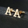 High Quality Gold A-Z Cufflinks for Men's Luxury Shirt CuffLinks