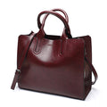 High-Quality Spanish Brand Trunk Leather Tote Shoulder Ladies Bag