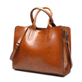 High-Quality Spanish Brand Trunk Leather Tote Shoulder Ladies Bag