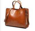 High-Quality Spanish Brand Trunk Leather Tote Shoulder Ladies Bag