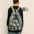 Teenage Ladies Large Capacity Fashion Waterproof Canvas Backpacks