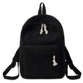 Soft Fabric Striped Corduroy Designer Teenage Girls School Backpack