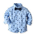 3PCS Set Baby Boy Outfits Suit Tie Shirts+Pants+Vest