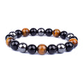 New Magnetic Hematite Bracelets Tiger Eye Stone Bead Couple Bracelets