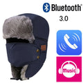 Unisex Flaps Winter Faux Fur Bluetooth Earphones Hat