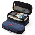 Classic Fashion Pencil Bag Canvas Contrast Colour Large Capacity Pencil Case Stationery Storage Bag Organizer for Student Gift