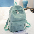 Soft Fabric Striped Corduroy Designer Teenage Girls School Backpack
