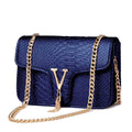 Stone Pattern Handbag Crocodile Leather Crossbody Bags