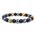 New Magnetic Hematite Bracelets Tiger Eye Stone Bead Couple Bracelets