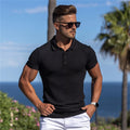 Knitted Short Sleeve Slim Fit Shirts