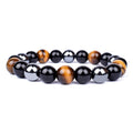 New Magnetic Hematite Bracelets Tiger Eye Stone Bead Couple Bracelets