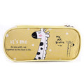 Classic Fashion Pencil Bag Canvas Contrast Colour Large Capacity Pencil Case Stationery Storage Bag Organizer for Student Gift